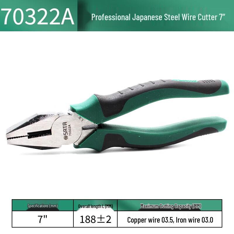 SATA 70322A Professional Japanese Style Wire Cutter 7-inch