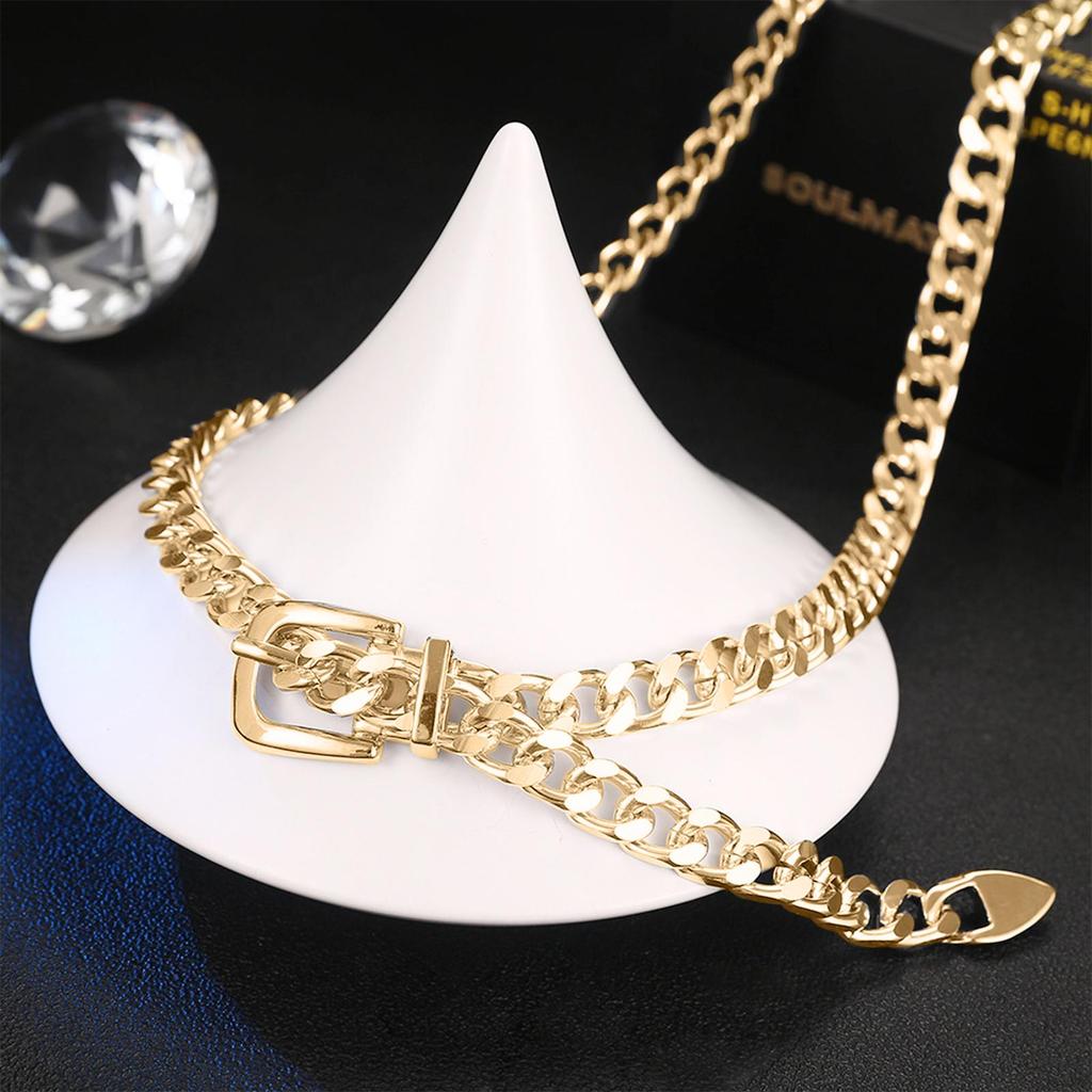 1 Pcs Women's Clothes Chain Belt Metal Waist Chain Dress Belts Metal Belt Adjustable Decoration