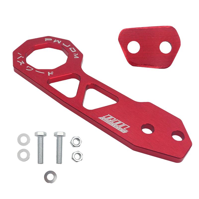 Universal JDM Racing Rear Tow Hook Set Ring Accessories Aluminum Alloy Car Modified Rear Bumper Auto Trailer Towing Kit