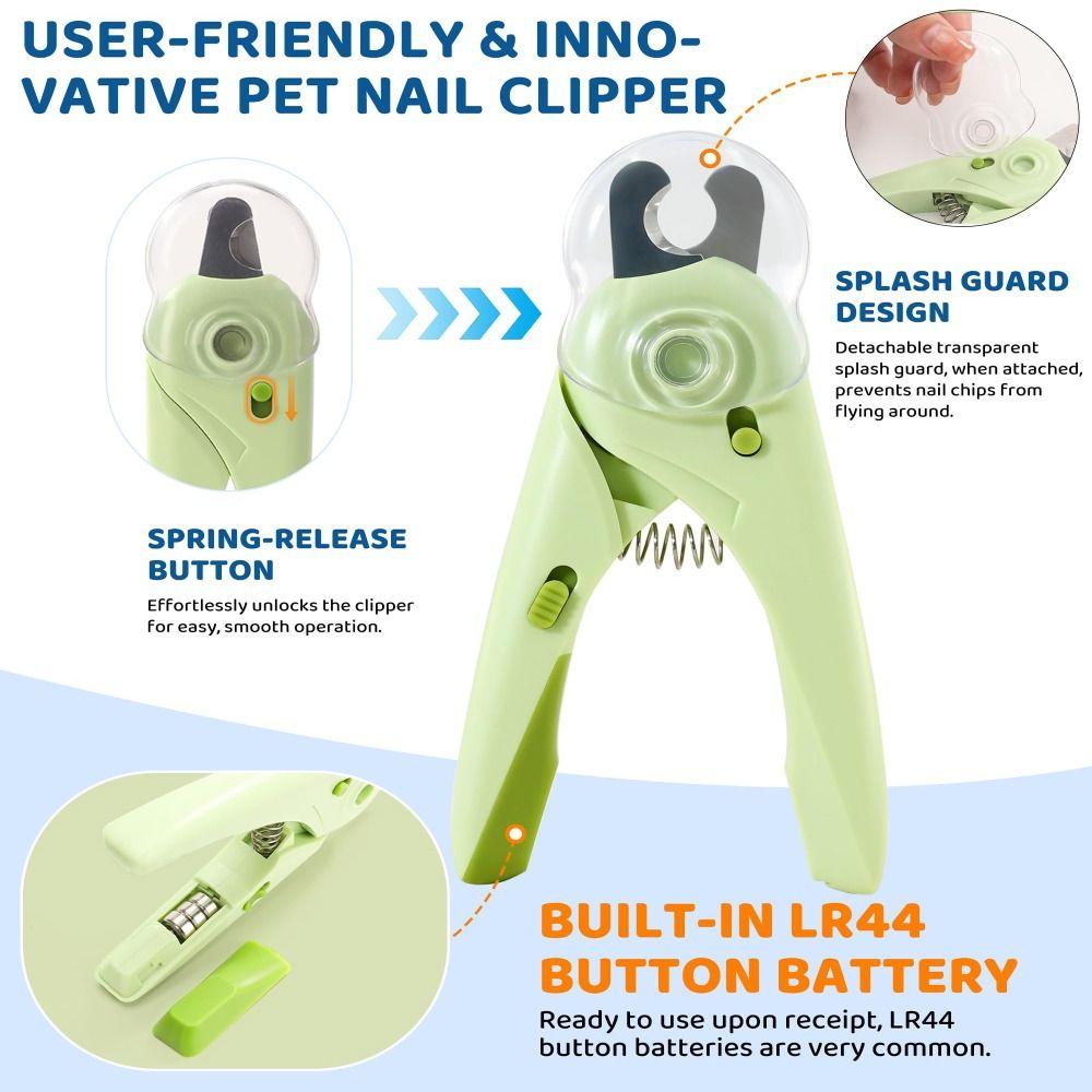 Nail File Pet Nail Clipper with Light Safety Lock Small Dog Nail Clippers  Pet Supplies