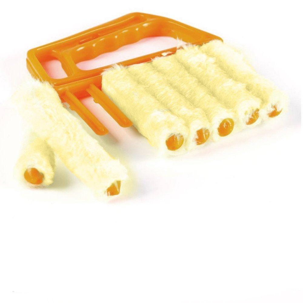 5PCS 7 Slats Brush Washable Window Cleaner Car Window Groove Cleaner  Air Conditioner