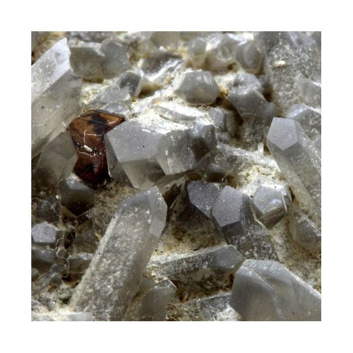 Brookite + Quartz gris 159.3 carats