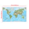 Póster de Mapa Físico Mundial Grande y Detallado Atlas de Geografía de Alta Definición para Decoración de Hogar y Oficina Mural Educativo para Aula Arte Mural