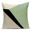 Decorative Throw Pillows Case Simply Green Geometric Polyester Sofa Cushion Cover For Living Room Home Decoration