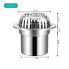 Stainless Steel Thickened Floor Drain with Plug-In Type, Elevated Rooftop Drain, Round Drain Cover, Anti-Clogging Drainage Floor Drain