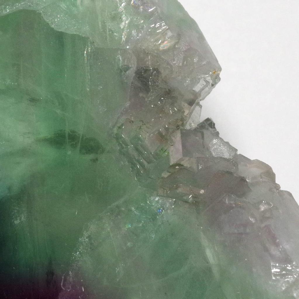 [N2 Stone Natural] Natural Mineral Fluorite / Rough Stone | (11 | "One-of-a-kind" Slice: Approx. 608g, 120x110x21mm | Origin: China)