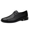 Spring & Autumn Men's Height Increasing Genuine Leather Lace-up Casual Shoes - Soft Sole, Large Size
