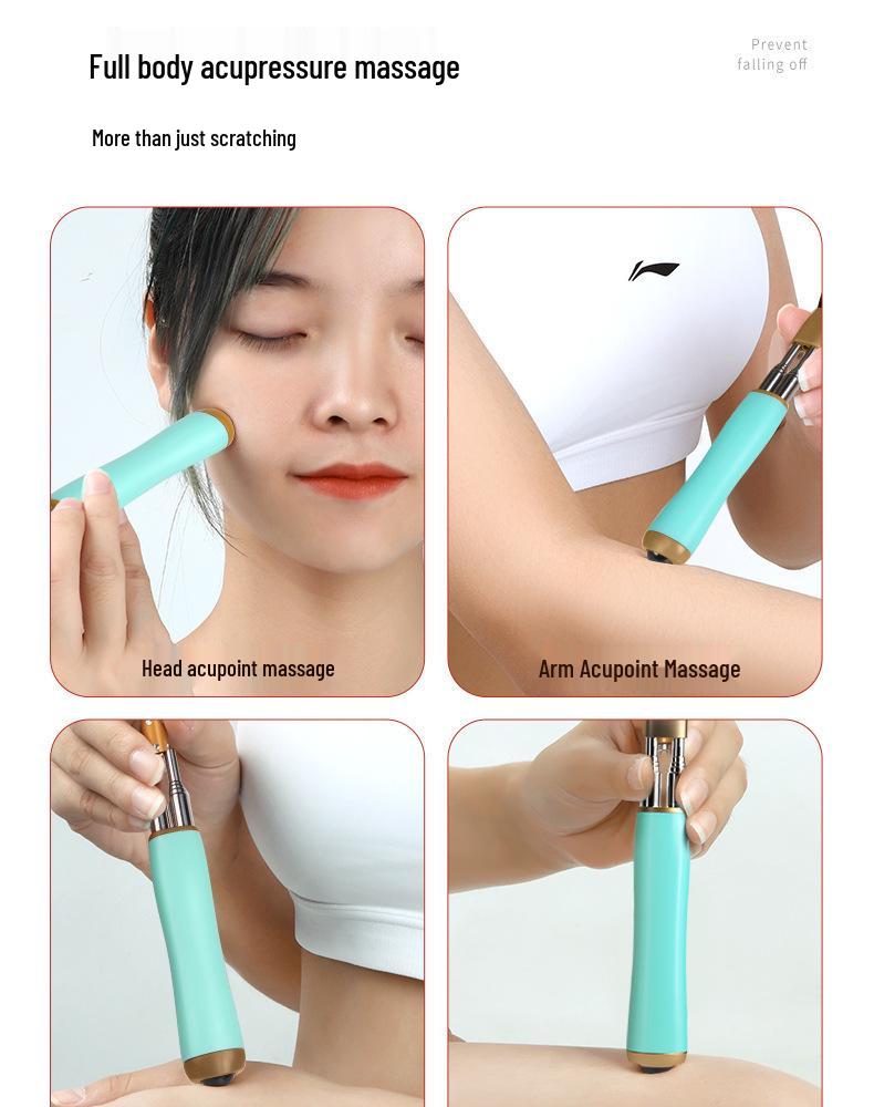 Satisfaction Guaranteed: Extendable Anti-Rotation Stainless Steel Back Scratcher with Double Rod Grip