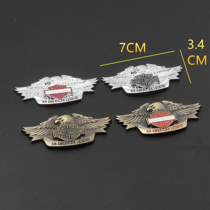 Car motorcycle personalized modification car logo metal skull ghost head eagle wings decorative car sticker scratch sticker