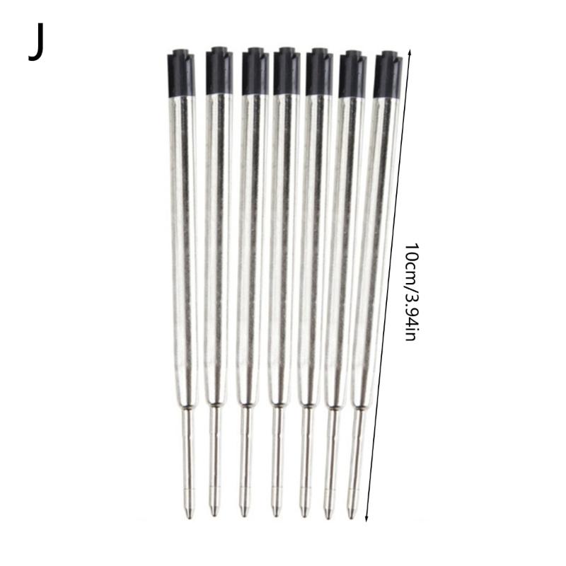 10 Stück austauschbare Kugelschreiberminen, Kugelschreiber-Metallminen Metallmine für Drehkugelschreiber, 1,0 mm Spitze
