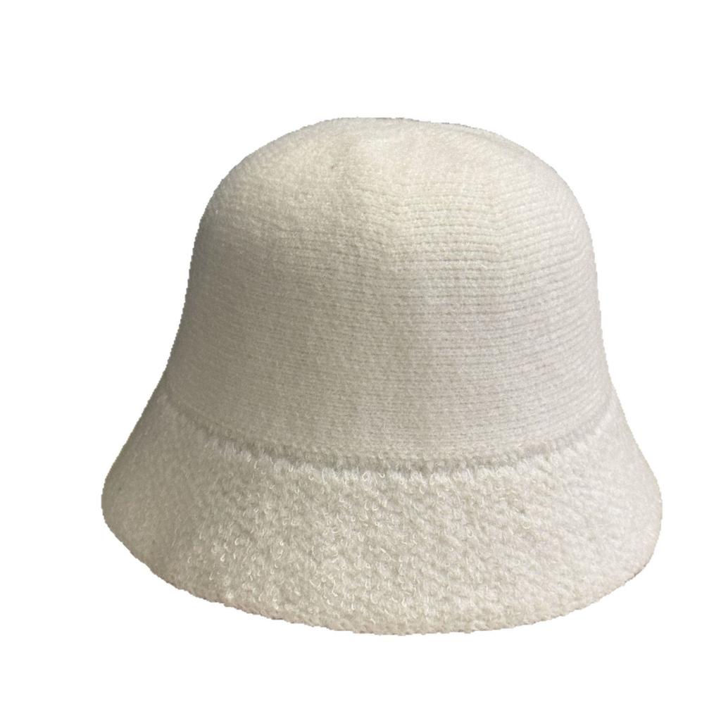 Vielseitiger, einfarbiger Bucket Hat für Herbst und Winter, Damen, japanischer Retro-Stil, zeigt Gesicht, kleiner Ohrenschutz, Fischerhut, trendig
