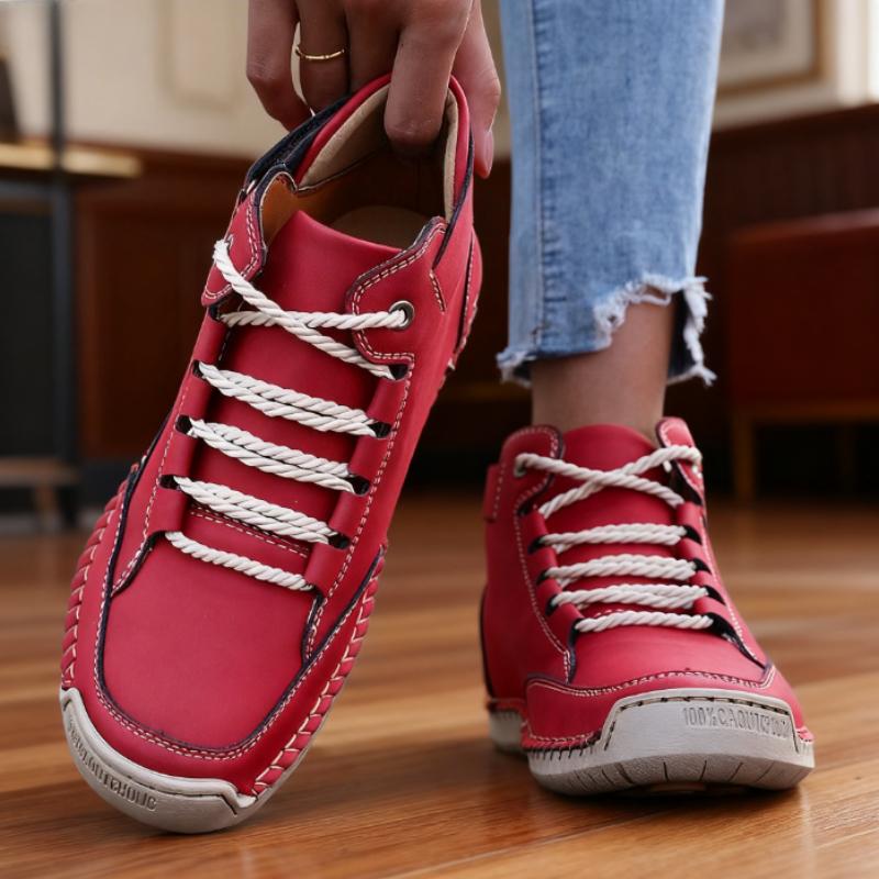 New Autumn Handmade Leather Women Boots Design Sneakers Man Breathable Casual Softer Shoes Men Ankle Boots Outdoor Boats