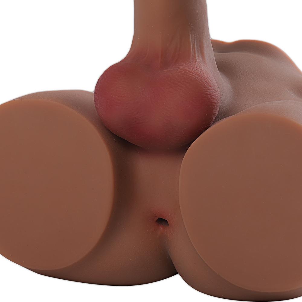 2 In 1 Unisex Sexy Tpe Realistic Dildo Penis + Anus Women Masturbation Tool for Women Men