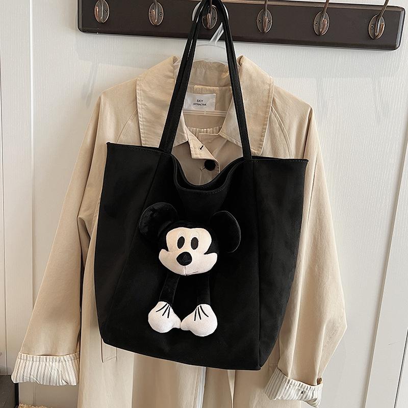Suede Doll Tote Bag Large Capacity Shoulder Bag Female Doll Commuter Fashion Casual Underarm Bag