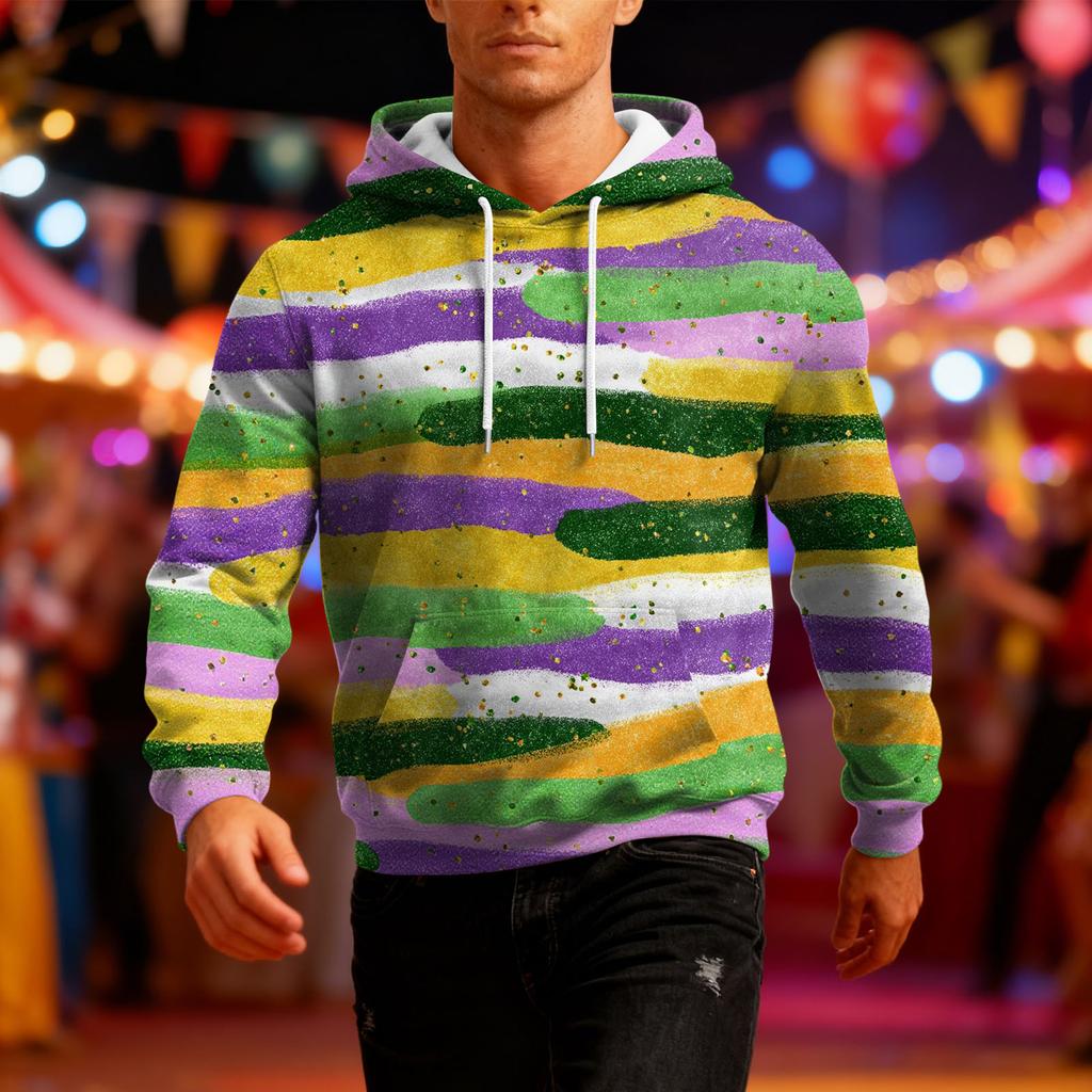 Men's Long-Sleeve Casual Hooded Sweatshirt