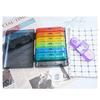 7-Day 21-Slot Black Pill Organizer, Portable and Compact