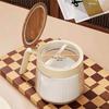 Wood Grain Lid Spices Glass Jar Glass Material Seasoning Boxes Seasoning Container  Kitchen Storage