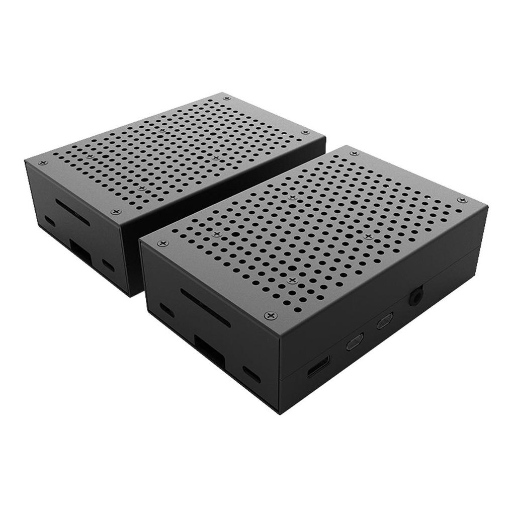 Raspberry Pi 4 Metal Case with Fan Support, Dual Color Options