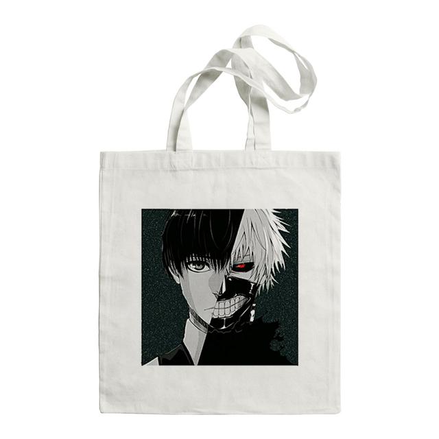 Japan Anime Kaneki Ken Tokyo Ghoul Canva Bag Harajuku Gothic Style Shopper Large Capacity Women Bag Shoulder Bag Vintage HandBag