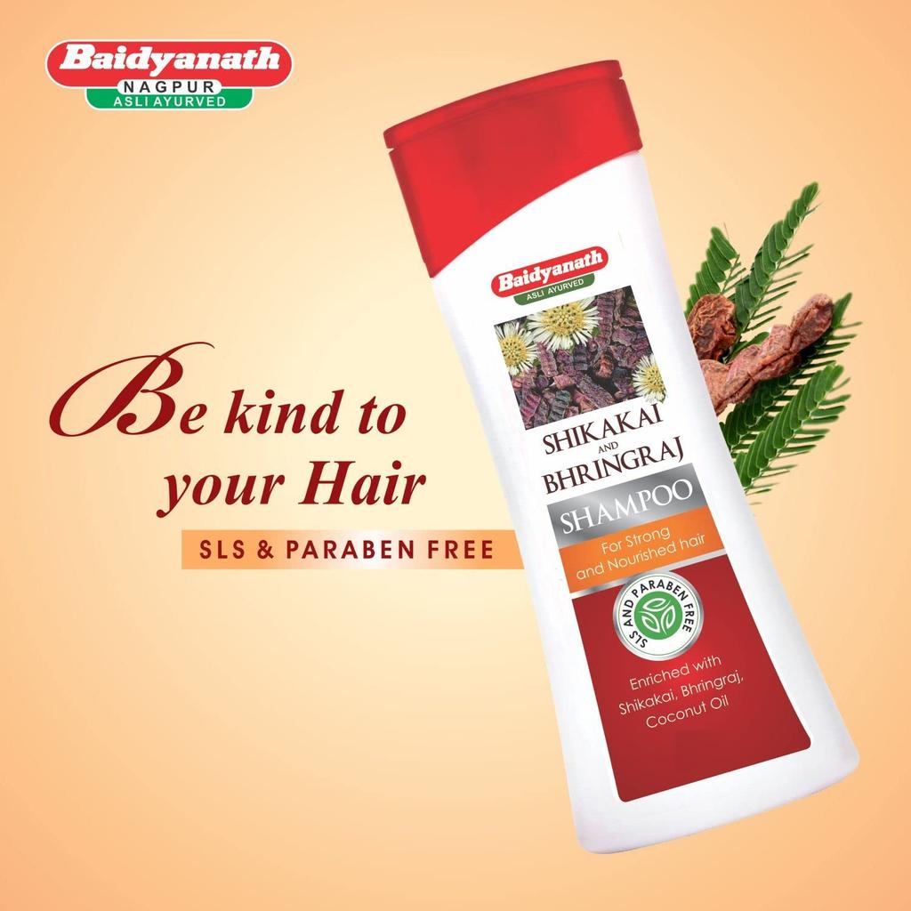 Baidyanath Asli Ayurved Shikakai Bhringraj Nourishing Shampoo 200 ML X Pack of 2 For Strong Hair