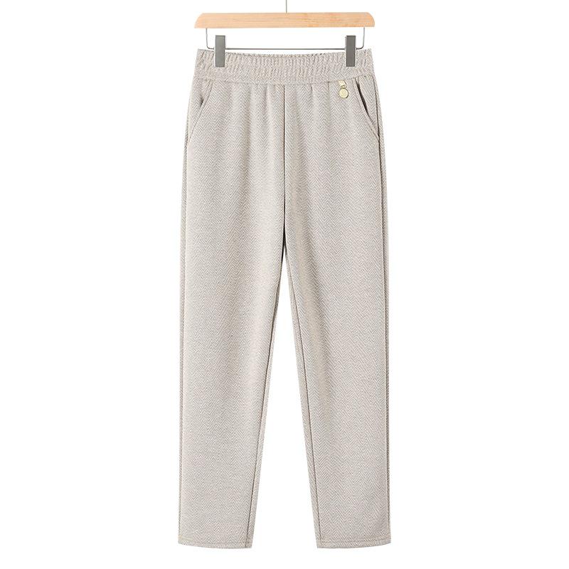 

Mom s Winter Fleece-Lined Petite Pants 2025 - Fashionable Casual Long Pants for Middle-Aged and Elderly Women 4XL [135-150 Jin] хакі