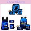 Sonic The Hedgehog Rucksack-Set Mit 3D-Druck Cartoon-Design Für Den Täglichen Gebrauch