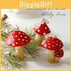 Christmas Mushroom Hanging Decorations Resin Farmhouse Style Holiday Ornaments For Celebration