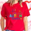 Damenbekleidung Live Love Accept Autismus-Bewusstseins-T-Shirts für Frauen Bewusstseinsmonat Grafik Y2k Oberteile Autismus Sommer-T-Shirts