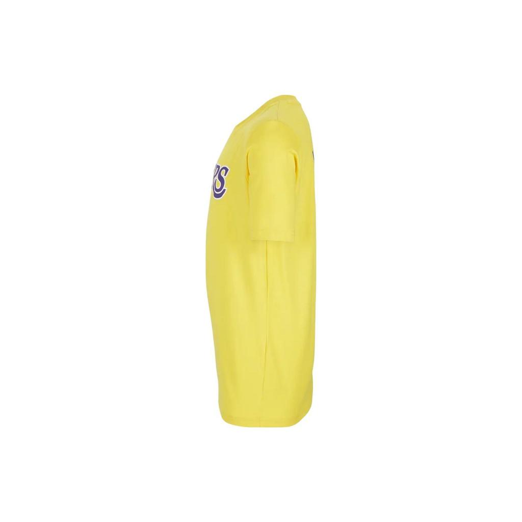 Nike NBA Collaboration T-Shirt Los Angeles Lakers Letter Number Print Sports Short Sleeve Kids Tops Amarillo-Yellow DR0777-728