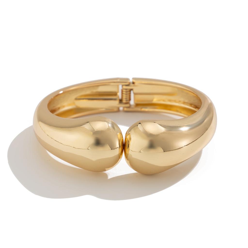 Exaggerated Metal Big Water Droplets Hug Bracelet Women, Fashionable And Futuristic Sense Stacking Bracelet Jewelry Women
