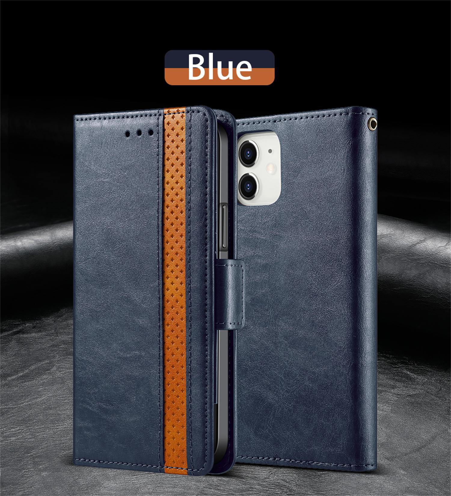 

Многофункциональный кожаный чехол-книжка с магнитной застежкой для серии iPhone 7 8 XS/11/12/13/14/15/16/17 - Где мода встречается с функциональностью iPhone 11 темно-синий