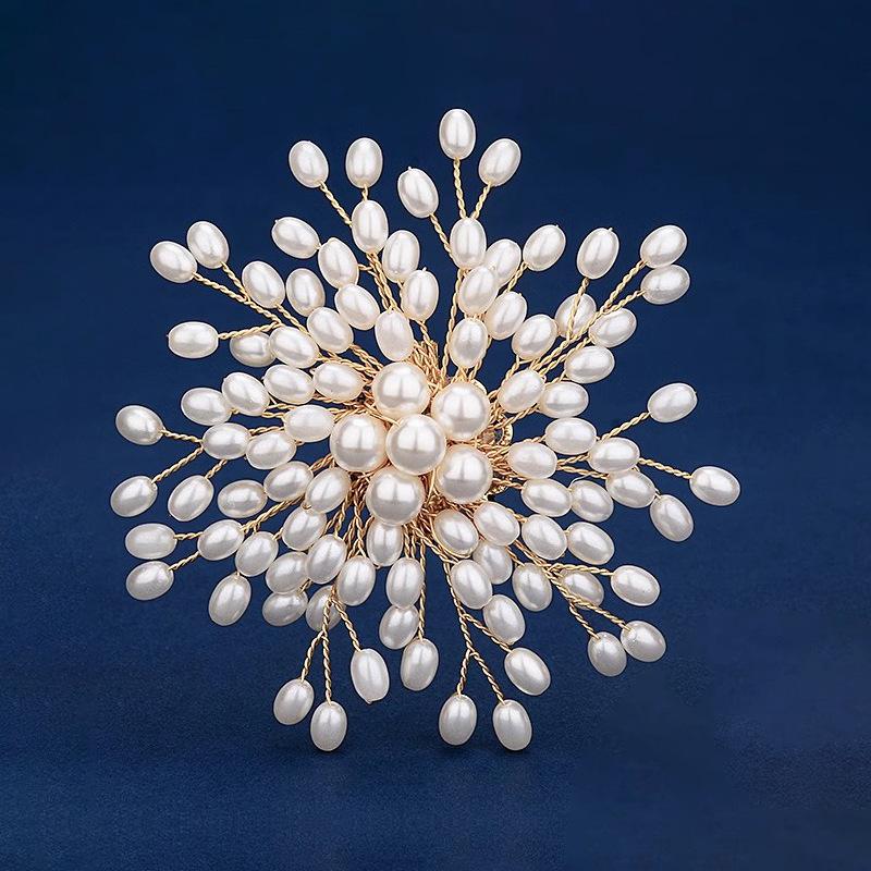 Atmospheric Pearl Brooch High-End Women'S Exquisite Handmade Corsage Niche Design Sense Pin Personalized Blazer Accessories