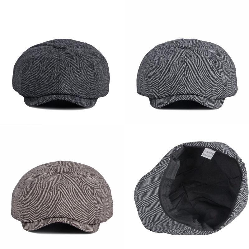 Klassische Shelby Peaky Blinders Mütze aus Wolle für Herren