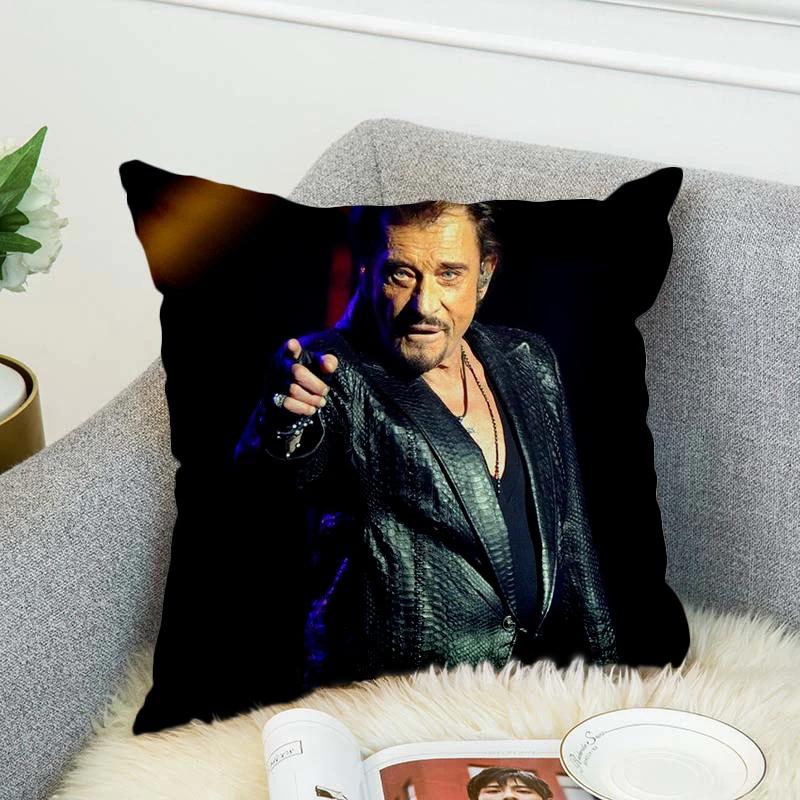 Johnny Hallyday 3d All Ove Printed Pillow Case Polyester Decorative Pillowcases Throw Pillow Cover Style-3