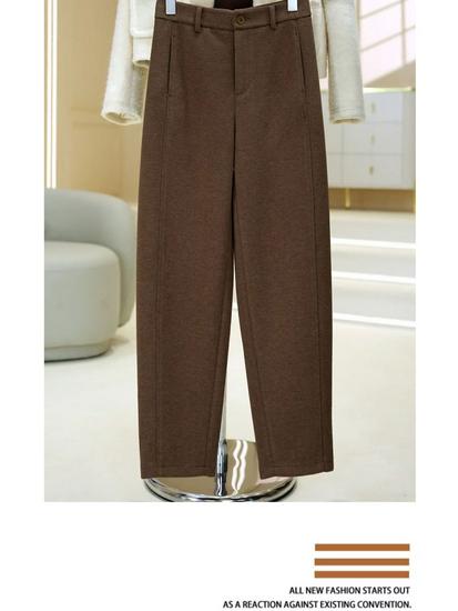 Women's Spring/Autumn Velvet Acetate Wool Scimitar Sweatpants 2025 - New Casual Sports Banana Pants