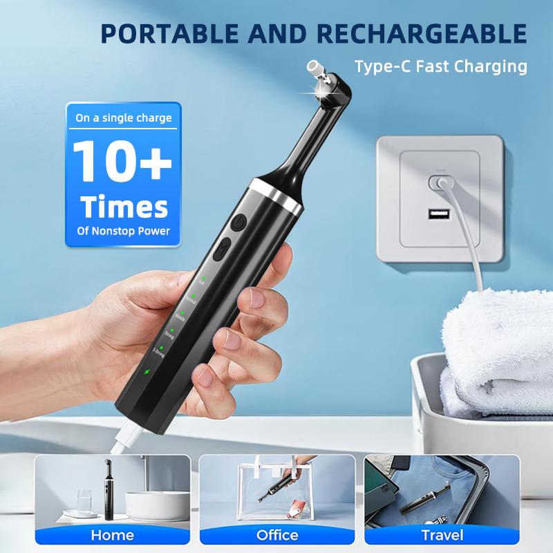 Electric Tooth Polisher Set Teeth Lightening Teeth Lightening for Family Use with 5 Polish Heads & Modes Mouth Tartar Polishing