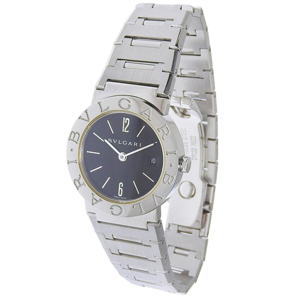 BVLGARI Bvlgari Bvlgari Watches BB26Stainless Steel Silver blackDial Stainless Steel Quartz Analog display Women Used