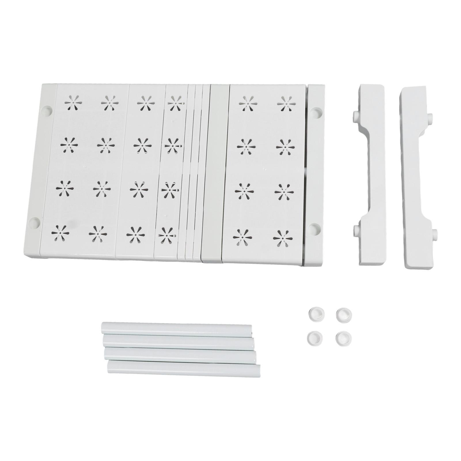 Kaisai Expandable Closet Shelf Organizer Adjustable Space Saving Wardrobe Sink Tension Shelf 24Cm Width 22Cm Height