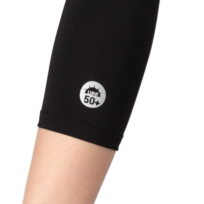 Pantalon de bain 3/4 - SPEEDO - Noir/Rouge - Taille haute - UPF 50+ - Femme