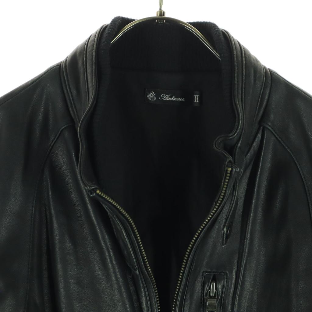 Audience Long sleeve leather Single riders jacket 2 black Sheep leather Men's Used