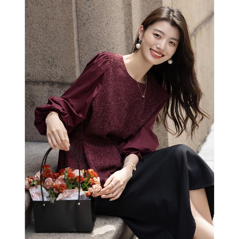 Demana Women s Elegant Puff Sleeve Blouse L