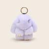 Whimsical Rabbit Plush Fur Keychain Colorful Bunny Gift Accessory For Girls Style
