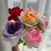 Handmade Sharp-Edged Knitted Wool Rose - Valentine's Day Gift