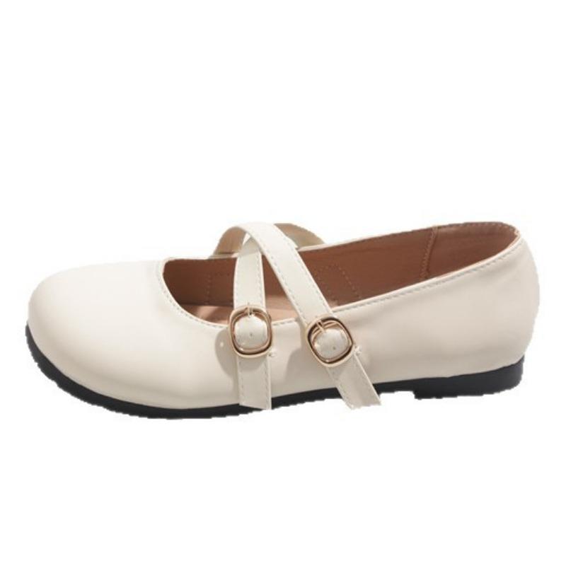 Soft-soled single shoes women's new round-headed gentle fairy flat-soled Mary Jane shoes