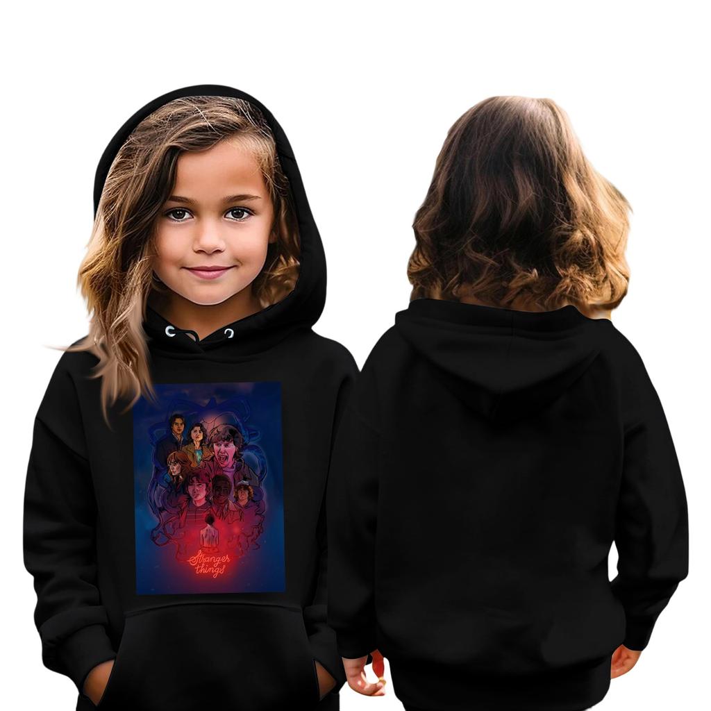 Sweat-shirt pour enfants à manches longues, léger et décontracté, à capuche ample et confortable