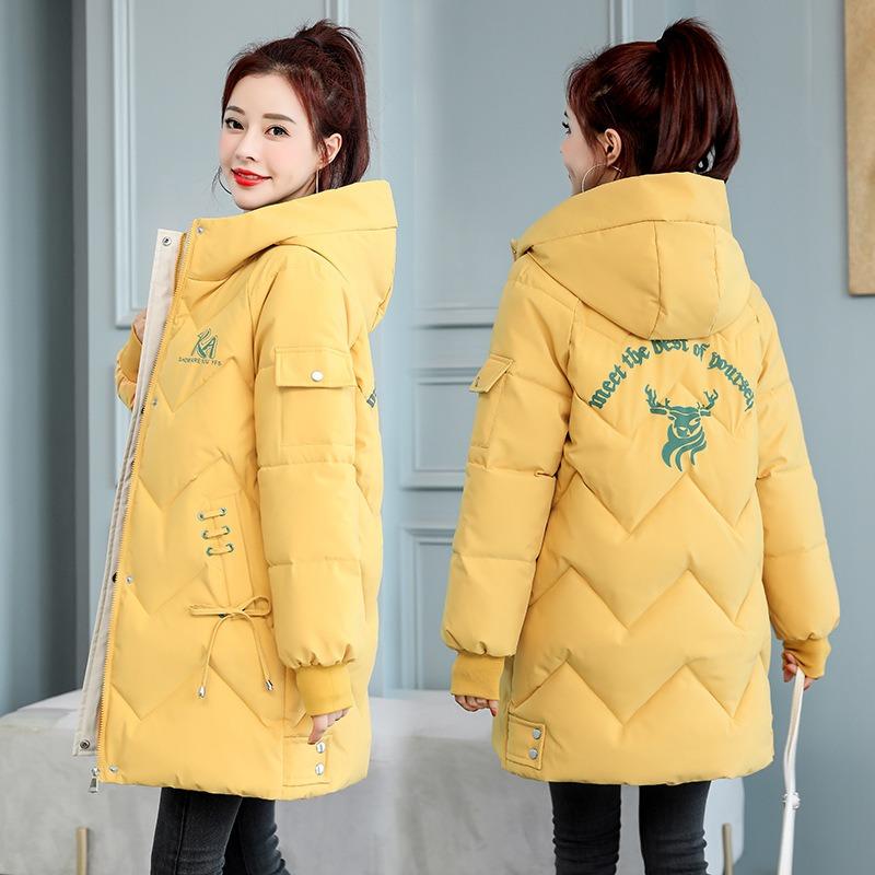 Large size cotton-padded clothes for women's winter new long loose thickened cotton-padded jackets, cold-proof women's cotton-padded clothes.