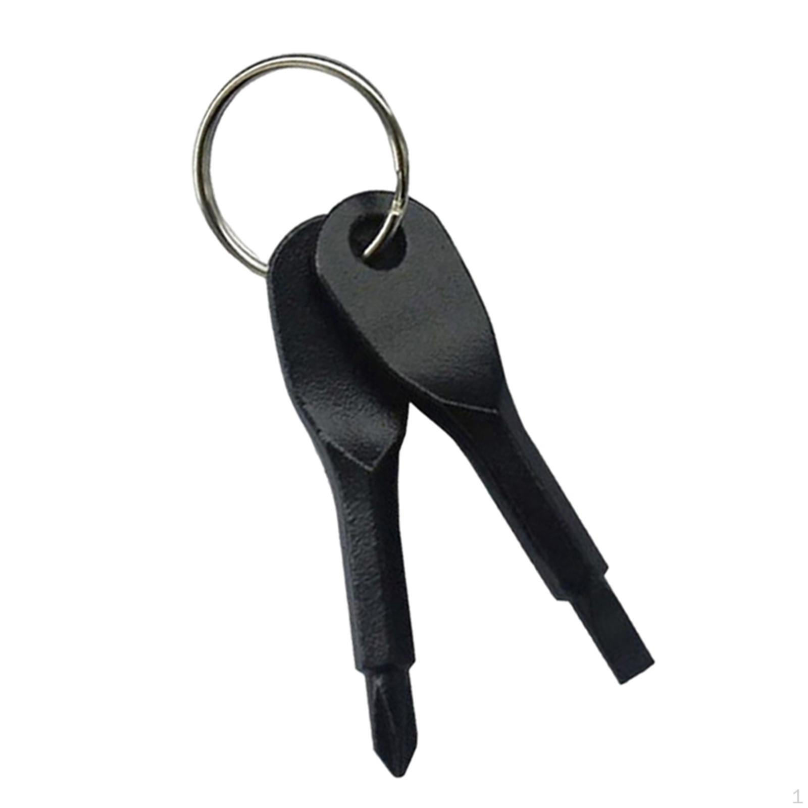 Portable Screwdriver Set, Flat Head and Screwdriver, Multifunction Stainless Steel Key Chain