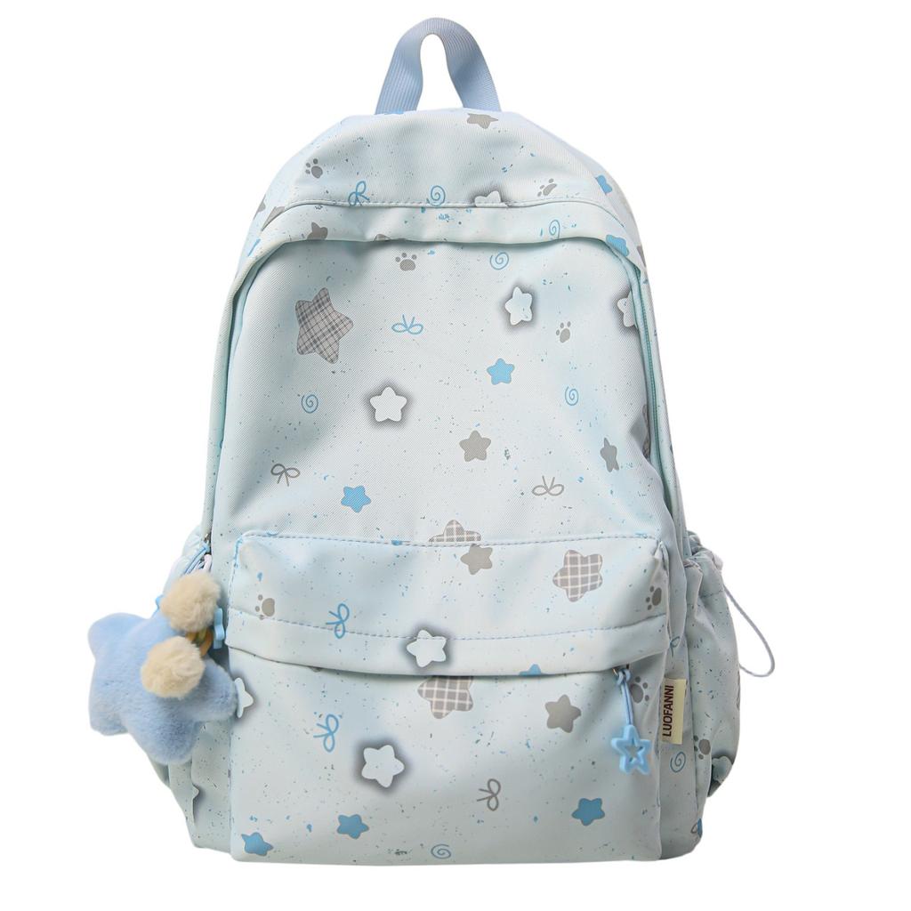 Schoolbag Schoolbag Female Junior High School High School Student Star Printing Korean Version Niche Ins Backpack Mori College Student Computer