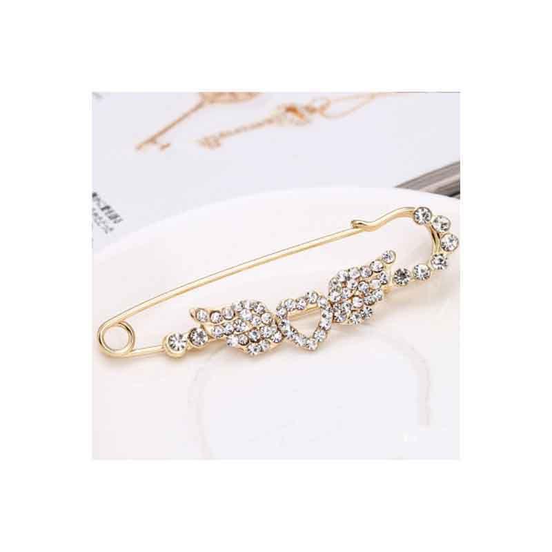 Fashion Women Crystal Rhinestone Pins  Brooches Butterfly Corsage Jewelry