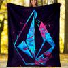 V-VOLCOM LOGO4 printed throw blanket—lightweight,soft,warm;versatile blanket for all seasons—perfect as &air-conditioning throw,nap blanket